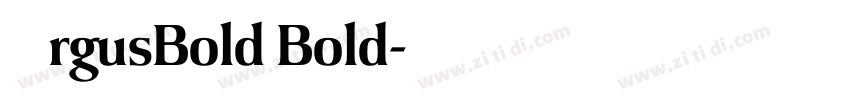 ArgusBold Bold字体转换